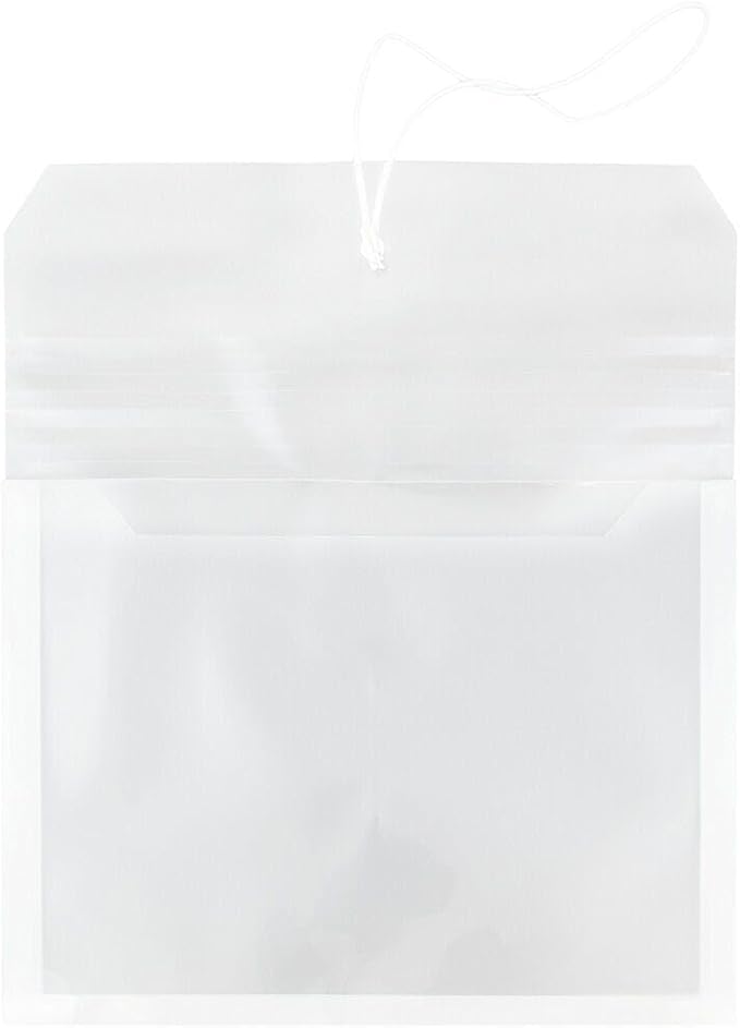 JAM PAPER Plastic Expansion Envelopes with Elastic Band Closure - Letter Booklet - 9 3/4 x 13 with 2.5 Inch Expansion - Clear - 3/Pack