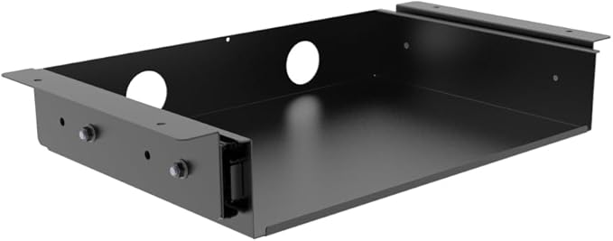 13 inch Under Desk Slide Out Storage Shelf, Sliding Under Desk Tray Drawer for Standing Desks, Workstations, Cabinet or Gaming