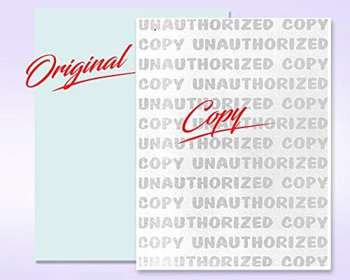 NextDayLabels Green Security Paper – Multi-Purpose – UNAUTHORIZED COPY – Fraud Prevention – Laser & Inkjet Printer Compatible – 8.5" x 11“ – 24 lb – 50 Sheets