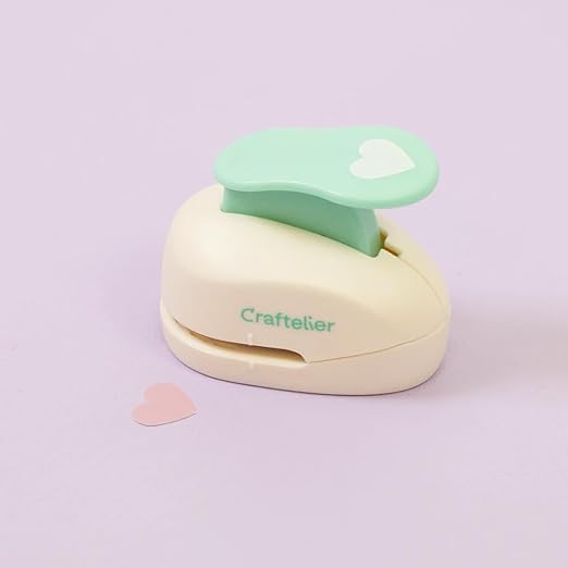 Craftelier - 5/8 Inch Heart Hole Punch with Lever Press | Hole Puncher for Paper Crafts | Heart Punch for Scrapbooking, DIY Cards & Journals | Hole Puncher for Paper & Cardstock.