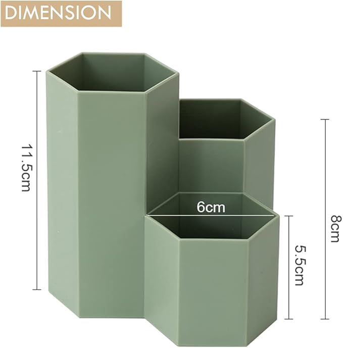 Pencil Holder Pens Cup Small Desk Organizer Cute Pencil Holder for Desk for Office/School/Home (Green)