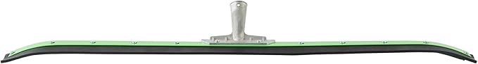 Restaurantware-SQUEEGEE ONLY: Clean Tek Professional 35.83 Inch Curved Floor Squeegee, 1 Broom With Rubber Blade - Handle Sold Separately, Heavy-Duty, Green Steel Wiper For Floor