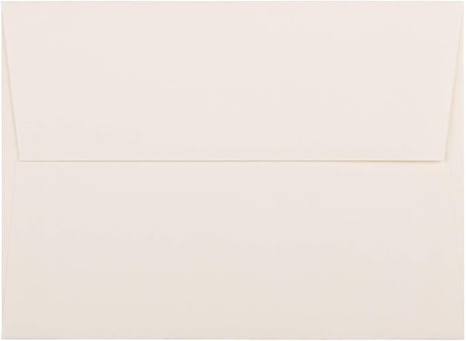 JAM PAPER A6 Strathmore Invitation Envelopes - 4 3/4 x 6 1/2 - Natural White Wove - 50/Pack