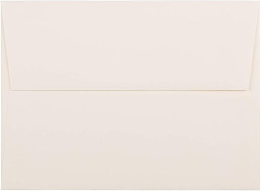 JAM PAPER A6 Strathmore Invitation Envelopes - 4 3/4 x 6 1/2 - Natural White Wove - 50/Pack