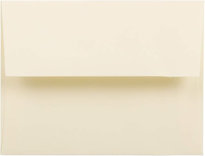 JAM PAPER A2 Strathmore Invitation Envelopes - 4 3/8 x 5 3/4 - Ivory Wove - 50/Pack