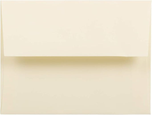 JAM PAPER A2 Strathmore Invitation Envelopes - 4 3/8 x 5 3/4 - Ivory Wove - 50/Pack