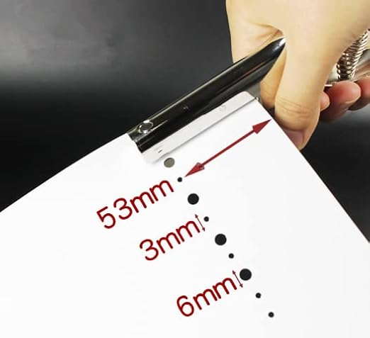 Single Hole Punch, Heavy Duty Hole Puncher Handheld Paper Punch Hole Puncher Single Small Hole Punch for Crafts Paper Cards Tags Scrapbook-1/4 inch (6mm)
