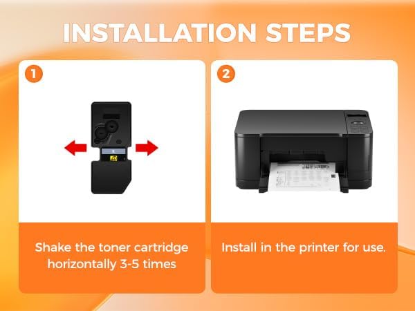 TK-5232 TK5232 Toner Cartridge 4Pack High Yield Replacement for Kyocera TK-5232K TK-5232C TK-5232M TK-5232Y Compatible with Kyocera ECOSYS M5521cdw P5021cdw P5021cdn M5521cdn Laser Printer Black Color