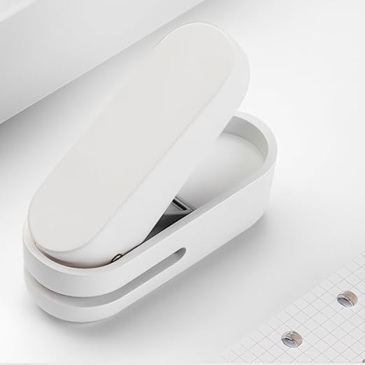 Magnoloran 2 Pack Single Hole Punch, 1/4 inch Mini Small Hole Puncher Heavy Duty Paper Hole Puncher Small Hole Punch One Hole Puncher for Crafts Paper Cards Tags Scrapbook-White&Green