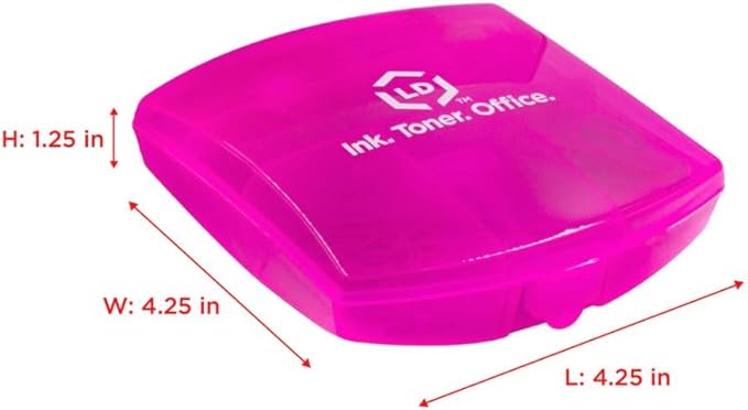 LD Products Pink Mini Office Supply Kit Portable Case with Scissors, Paper Clips, Tape Dispenser Set, Pencil Sharpener, Mini Stapler with Staples and Staple Remover
