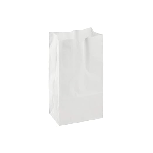 Karat 4lb Paper Lunch Bags - White, 2,000 Count - Versatile Paper Bags for Small Business, Snacks, Popcorns or Party Favor - Sturdy, Self-Standing, Reusable