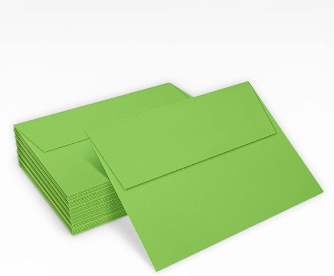LUXPaper A7 Invitation Envelopes | Peel & Press | 5 1/4" x 7 1/4" | Limelight Green | 80lb. Text | 1,000 Qty