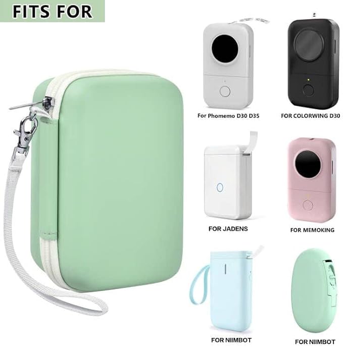 Labels Printer Case Compatible with COLORWING D30 Bluetooth Wireless Portable Labeling Printer Also for Phomemo D30 D35 for Memoking Mini Thermal Printing Sticker Storage Holder
