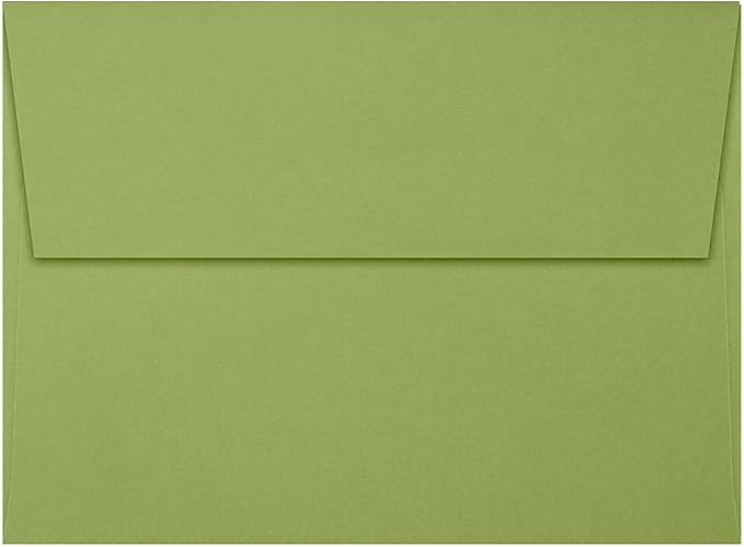 LUXPaper A7 Invitation Envelopes | Peel & Press | 5 1/4" x 7 1/4" | Avocado Green | 70lb. Text | 50 Qty
