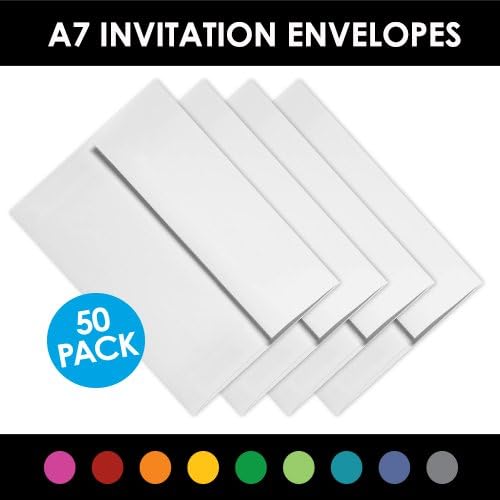 LUXPaper A7 Invitation Envelopes | 5 1/4" x 7 1/4" | Bright White | 70lb. Text | 250 Qty