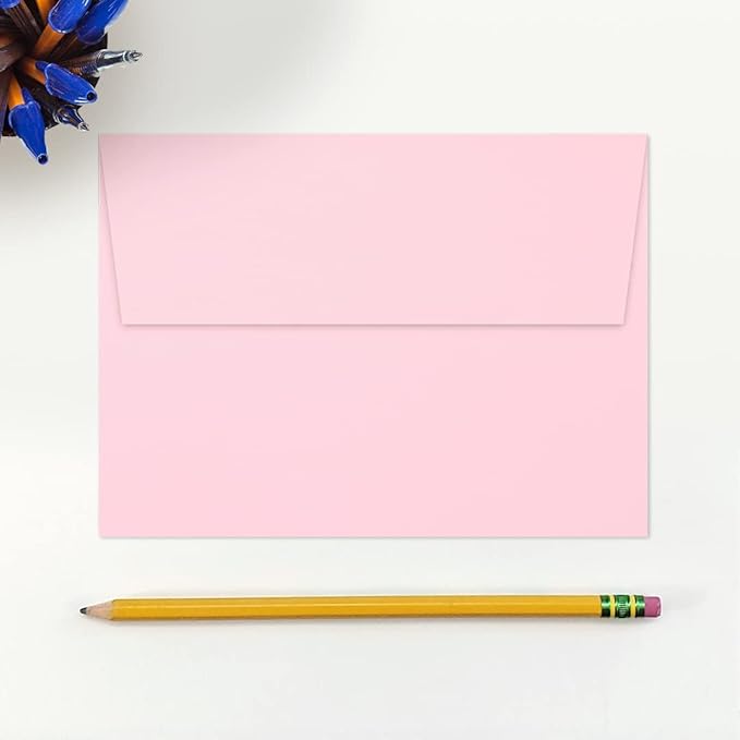 LUXPaper A7 Invitation Envelopes | Peel & Press | 5 1/4" x 7 1/4" | Candy Pink | 80lb. Text | 50 Qty