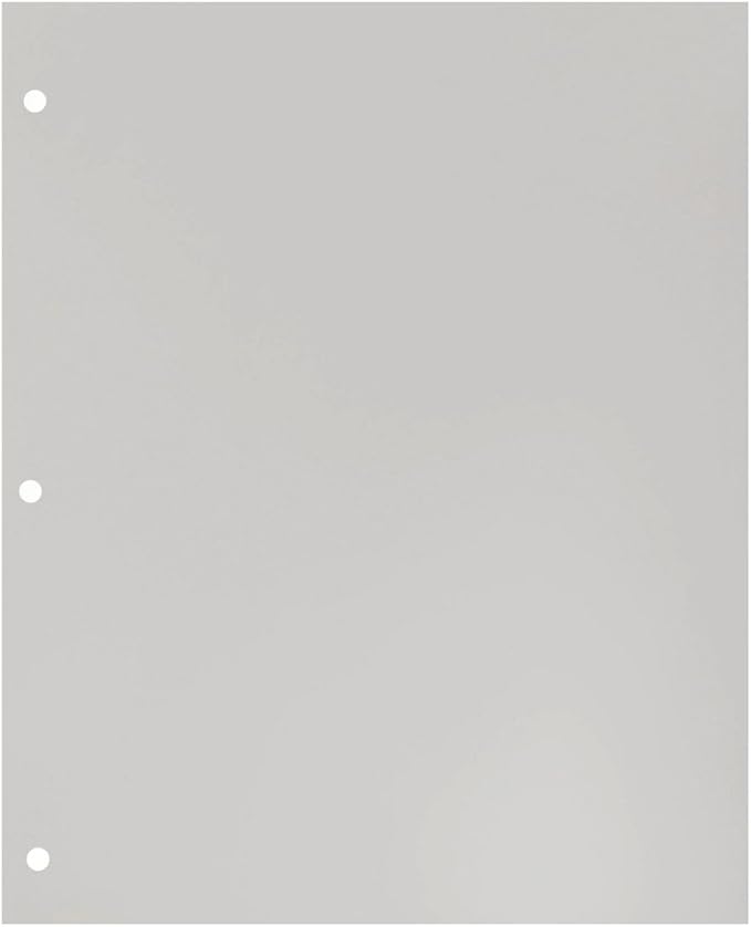 JAM PAPER Laminated Two Pocket Glossy 3 Hole Punch School Folders - Letter Size - High Gloss Silver - Bulk 50/Box
