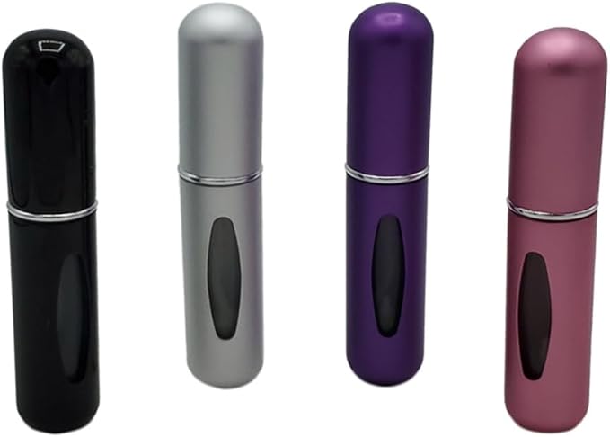 Portable Perfume Storage Bottle Refillable atomizer spray compact travel size up to 70 sprays easy refill fine mist TSA approved leak proof (Pink)