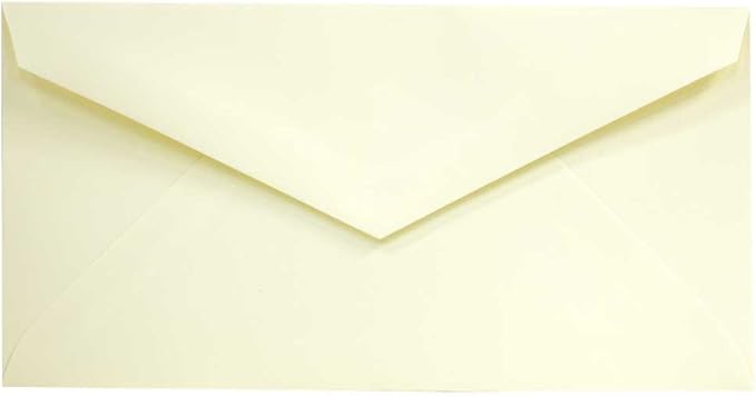 JAM PAPER Monarch Strathmore Invitation Envelopes - 3 7/8 x 7 1/2 - Ivory Wove - 50/Pack