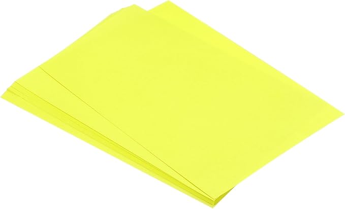 MECCANIXITY 75 Sheets A4 Colored Print Copy Paper 8.5" x 11" Origami Paper Printer Paper 75gsm for Printing, Document Copying, Art Craft, Bright Yellow