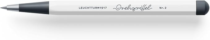LEUCHTTURM1917 - Drehgriffel Mechanical Pencil - Refillable Writing Stylus with 0.7 mm HB Graphite Lead (White)