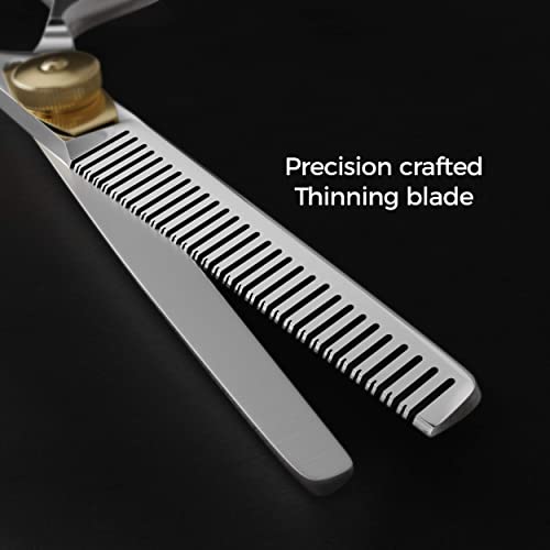 Suvorna 6.5” Thinning Shears for Hair Cutting, Trimming and Styling. Stainless Steel Texturizing Shears, blending shears and Layering Scissors for Cutting Hair for Women, Men and Adults