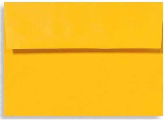 LUXPaper A9 Invitation Envelopes | Peel & Press | 5 3/4" x 8 3/4" | Sunflower Yellow | 80lb. Text | 50 Qty