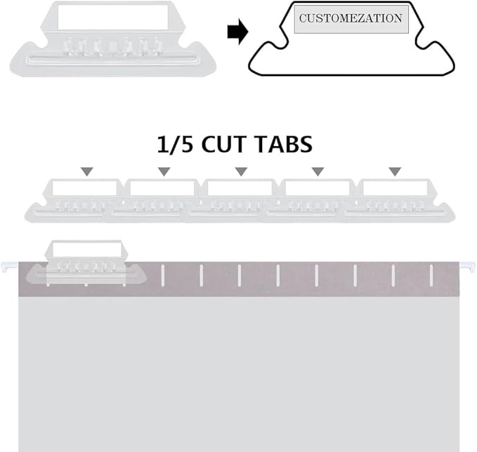 25pcs Decorative Hanging File Folders,Filing Cabinet, Letter Size with 1/5-Cut Adjustable Tab Durable 12 Color Assorted,Pastel