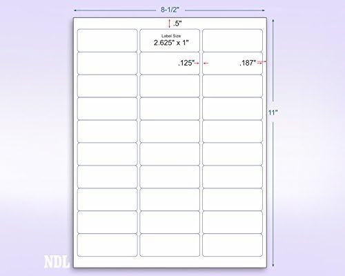 NextDayLabels - 8-1/2 x 11" Neon Color High Light Fluorescent Labels for Laser & Inkjet Printer (Pink Fluorescent, 1" x 2-5/8" - 30 Per Page | 750 Labels)