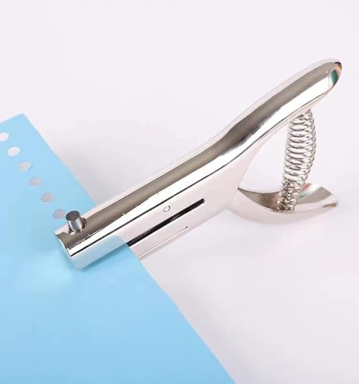 Single Hole Punch, Heavy Duty Hole Puncher Handheld Paper Punch Hole Puncher Single Small Hole Punch for Crafts Paper Cards Tags Scrapbook-3/8 inch (10mm)