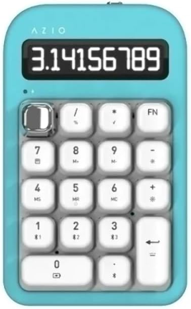 Azio IZO Wireless BT5 NumPad/Calculator, Pre-Lubed Red Switch, Mint Daisy (IN409), Small