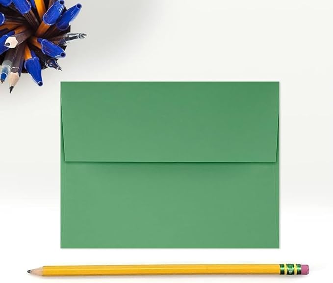 Limited Papers(TM) Green A2 Envelopes, 5 3/4 x 4 3/8 Inch, 100 Envelopes.
