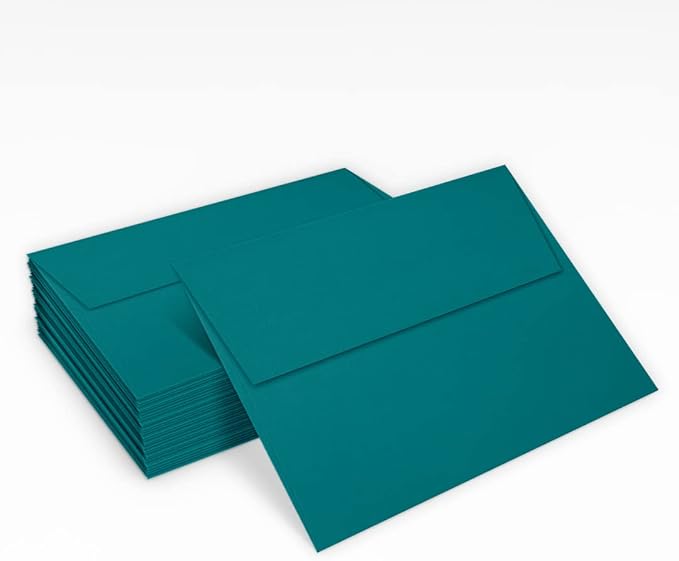 LUXPaper A7 Invitation Envelopes | Peel & Press | 5 1/4" x 7 1/4" | Teal | 80lb. Text | 1,000 Qty