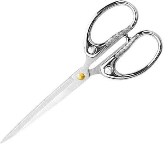 6.3" All Stainless Steel Office Scissors,Ultra Sharp Blade Shears,Sturdy Sharp Scissor for Office Home School Sewing Fabric Craft Supplies Multipurpose Scissors Sliver