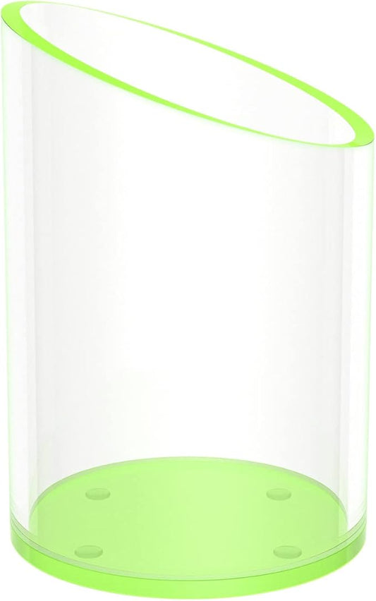 Pen Holder for Desk Organizer, Acrylic Makeup Brush Organizer Sanitizer Holder Pen and Pencil Holder for Office, Home, School, Neon Green