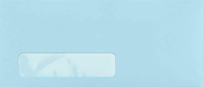 Limited Papers (TM) Regular Mailing And Business Envelopes, Left Hand Window, No. 10 (4.8 x 9.5 Inch), Gummed seal, 24 Pound, Variety of Colors And Quantities. (Blue, 2500)