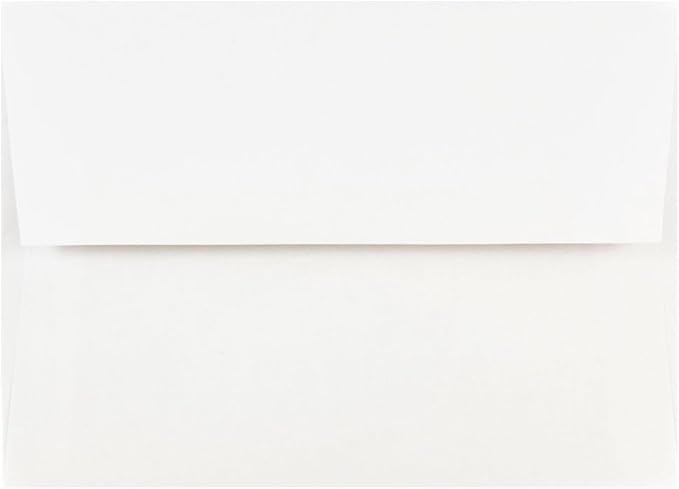 JAM PAPER A7 Invitation Envelopes - 28lb - 5 1/4 x 7 1/4 - White - 50/Pack