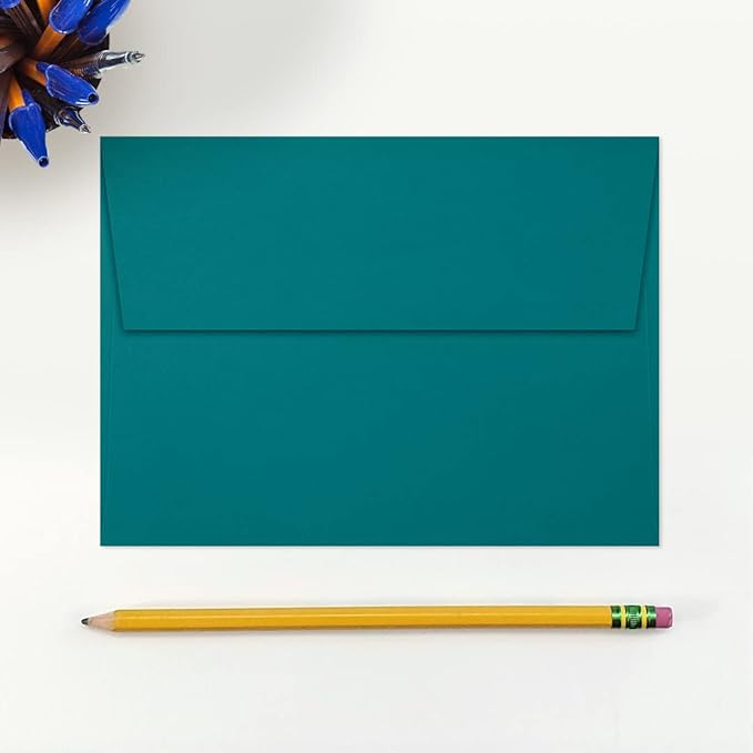 LUXPaper A7 Invitation Envelopes | Peel & Press | 5 1/4" x 7 1/4" | Teal | 80lb. Text | 250 Qty