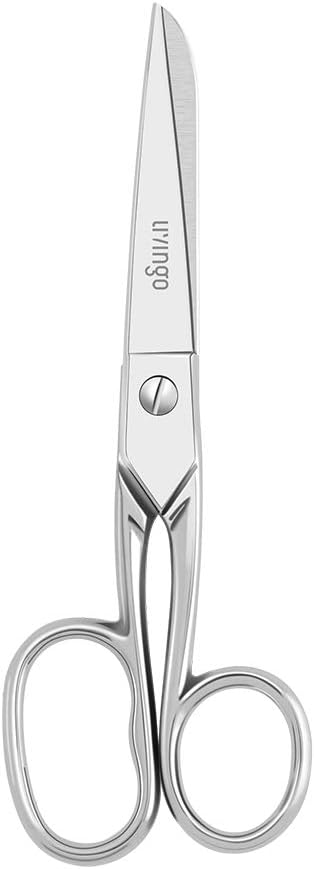 LIVINGO 6'' Professional Forged Fabric Scissors, Precision Tailor Small Scissors Heavy Duty, Sharp Stainless steel Sewing Shears for Crafting Supplies
