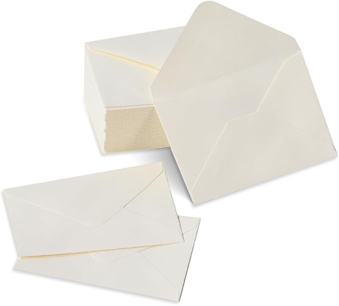 100 Pack 4 x 2.75" Mini Envelopes 120GSM Cream Gift Card Envelopes Bulk Small Paper Gift Card Sleeves Greeting Card Business Card Tiny Envelope Pockets for Card & Invitation