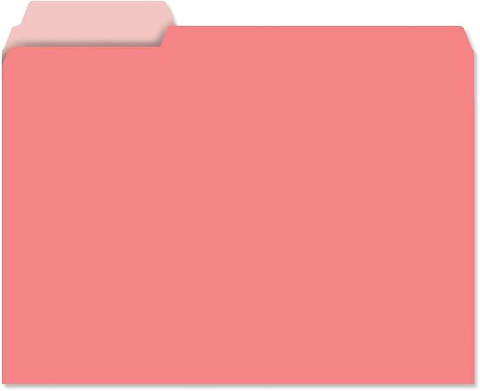 Current Charcoal & Coral File Folders Value Pack - Bulk Set of 24, 6 Pretty Decorative Designs, 1/3 Cut Tabs, Heavy-Duty Paper Stock, Office Supplies for Home & Work, 9-½” x 11-¾” Letter Size