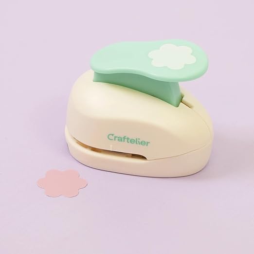Craftelier - 1 Inch Flower Hole Punch with Lever Press – Flower Punches for Paper Crafts | Hole Puncher for Crafts, Scrapbooking, DIY Cards & Journals | Hole Punch Shapes for Paper & Cardstock.