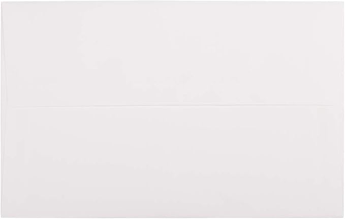 JAM PAPER A10 Strathmore Invitation Envelopes - 6 x 9 1/2 - Bright White Laid - 50/Pack