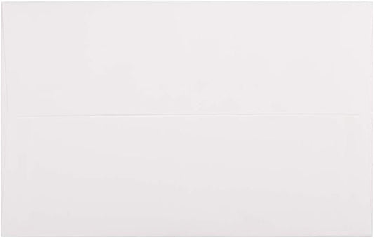 JAM PAPER A10 Strathmore Invitation Envelopes - 6 x 9 1/2 - Bright White Laid - 50/Pack