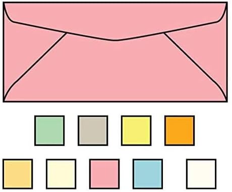 Limited Papers (TM) Regular Mailing And Business Envelopes, Left Hand Window, No. 10 (4.8 x 9.5 Inch), Gummed seal, 24 Pound, Variety of Colors And Quantities. (Pink, 500)