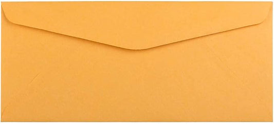 JAM PAPER #10 Business Commercial Envelopes - 4 1/8 x 9 1/2 - Brown Kraft Manila - 50/Pack