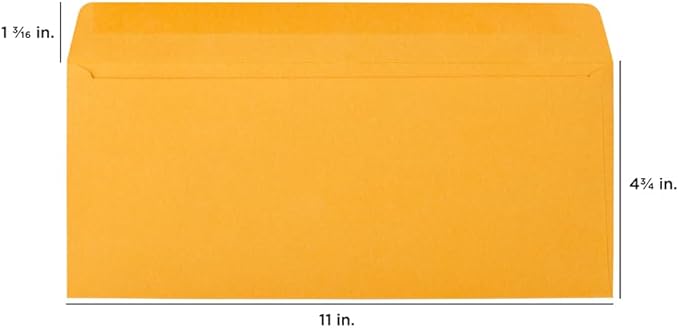 JAM PAPER #12 Envelopes - 4 3/4 x 11 - Brown Kraft Manila - Bulk 250/Box