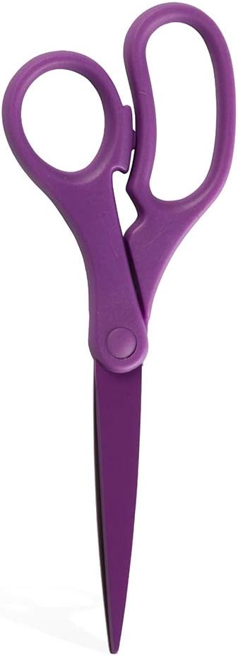 JAM PAPER Multi-Purpose Precision Scissors - 8 Inch - Purple - Ergonomic Handle & Stainless Steel Blades - Sold Individually