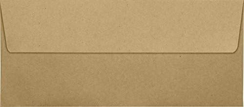 LUXPaper #10 Business Envelopes | Peel & Press | 4 1/8" x 9 1/2" | Grocery Bag Brown | 70lb. Text | 50 Qty