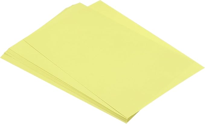MECCANIXITY 75 Sheets A4 Colored Print Copy Paper 8.5" x 11" Origami Paper Printer Paper 80gsm for Printing, Document Copying, Art Craft, Light Yellow